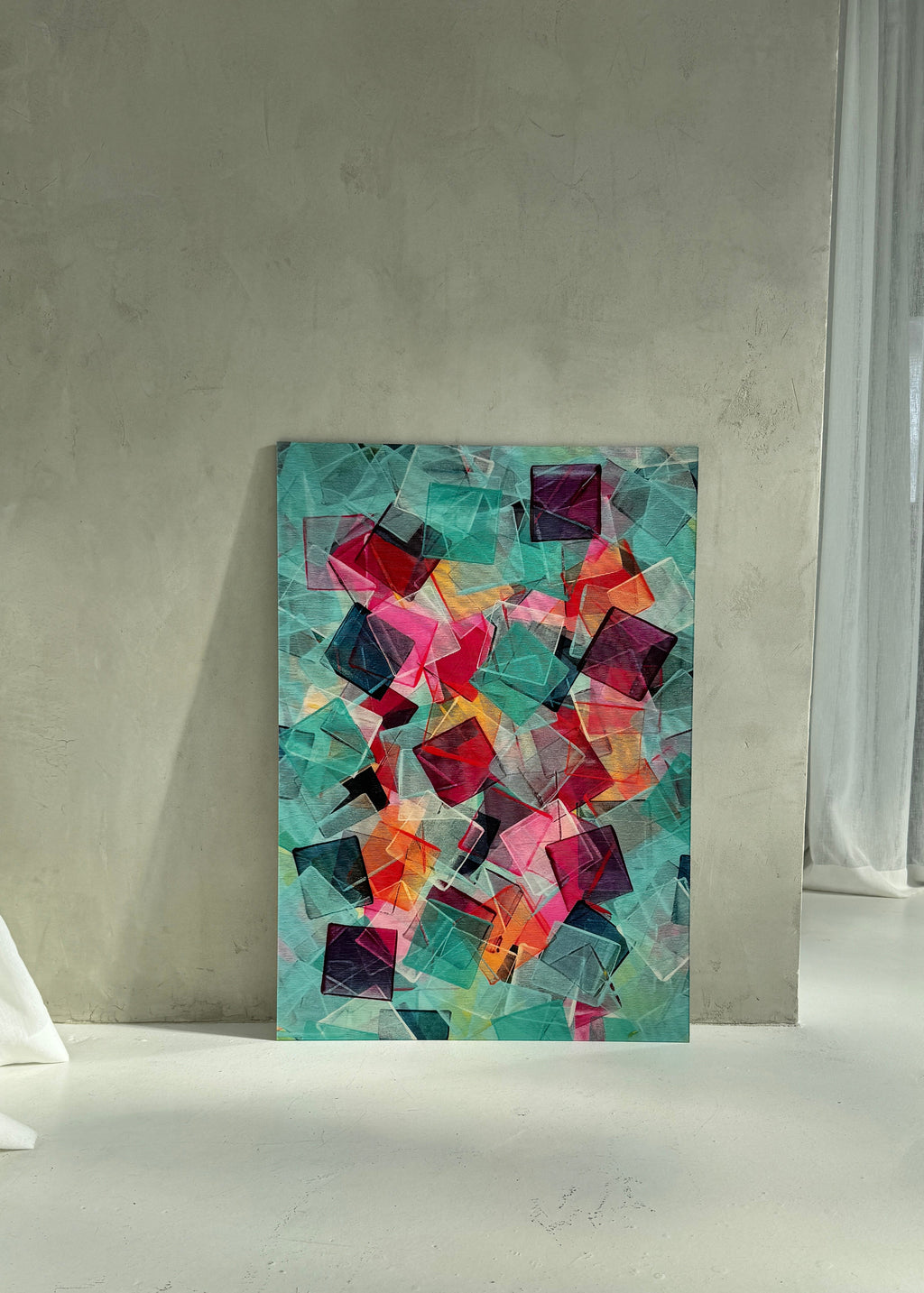 Acrylbild CUBES - midi - Plexiglas Aludibond