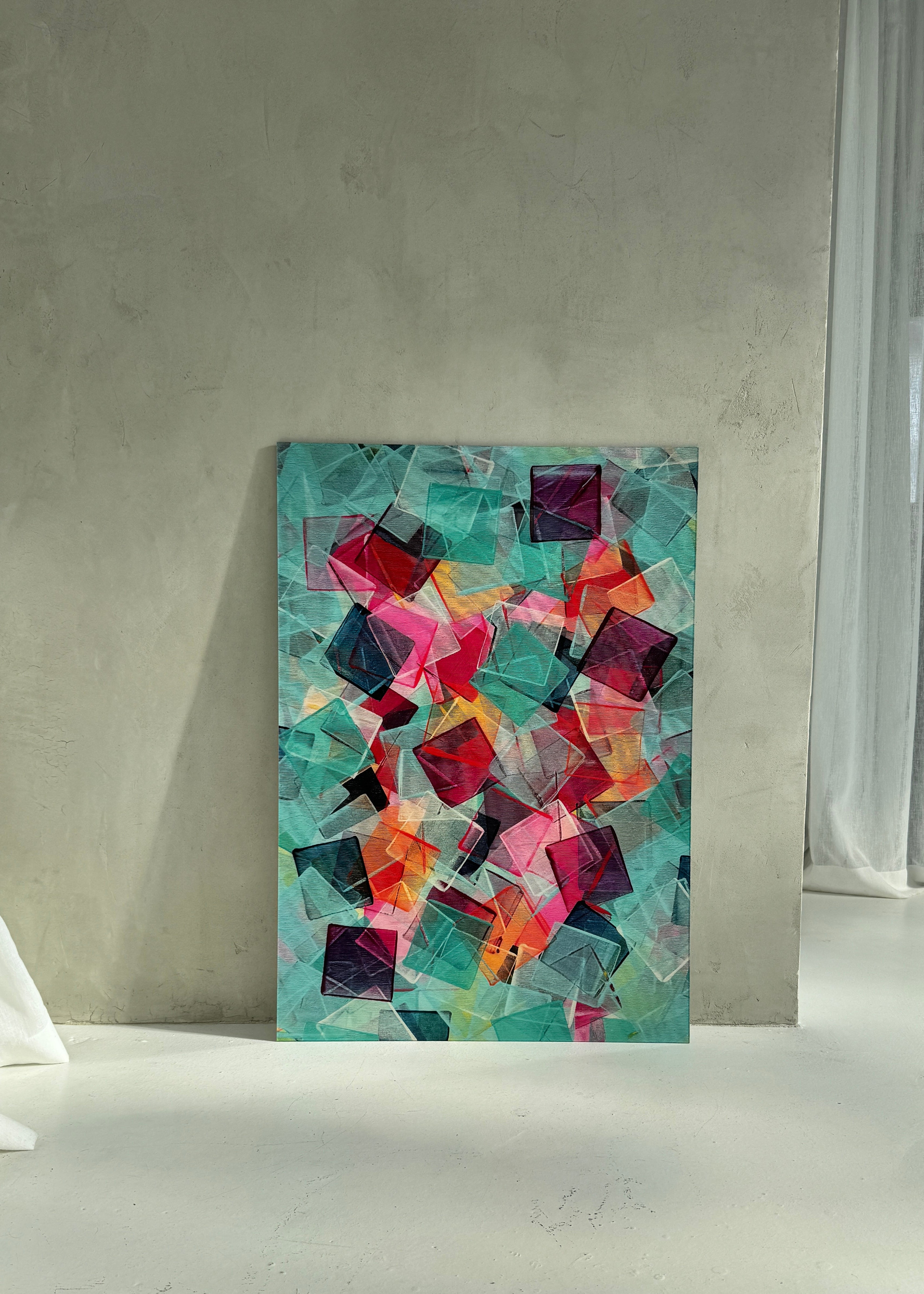 Acrylbild CUBES - midi - Plexiglas Aludibond