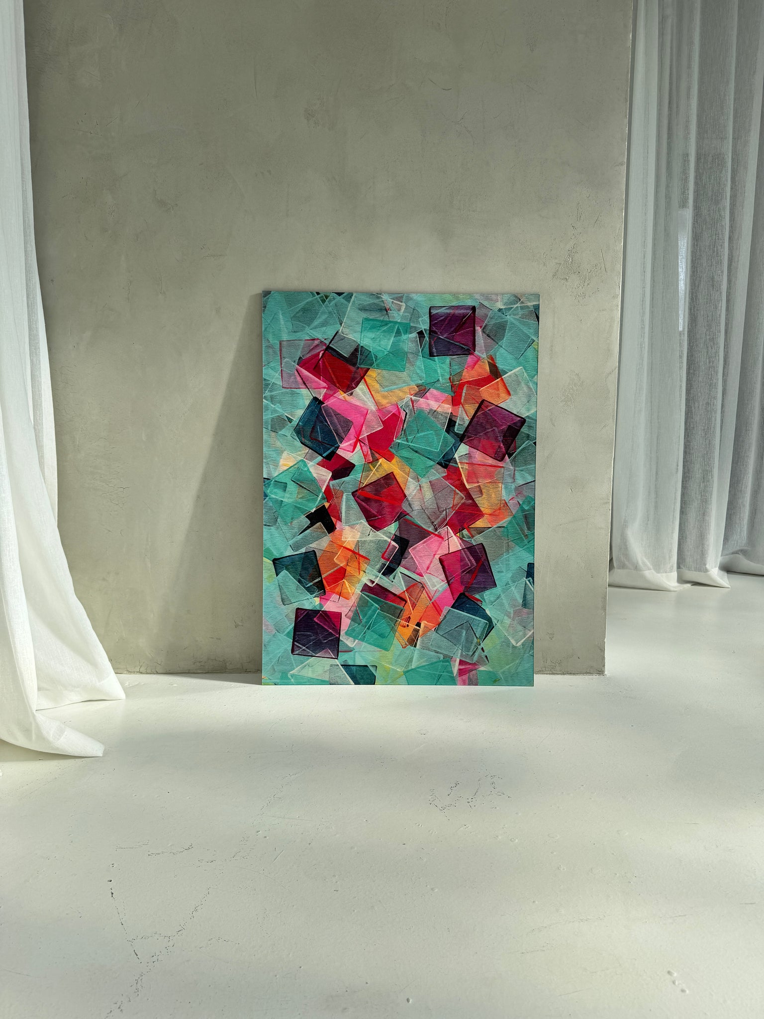 Acrylbild CUBES - midi - Plexiglas Aludibond