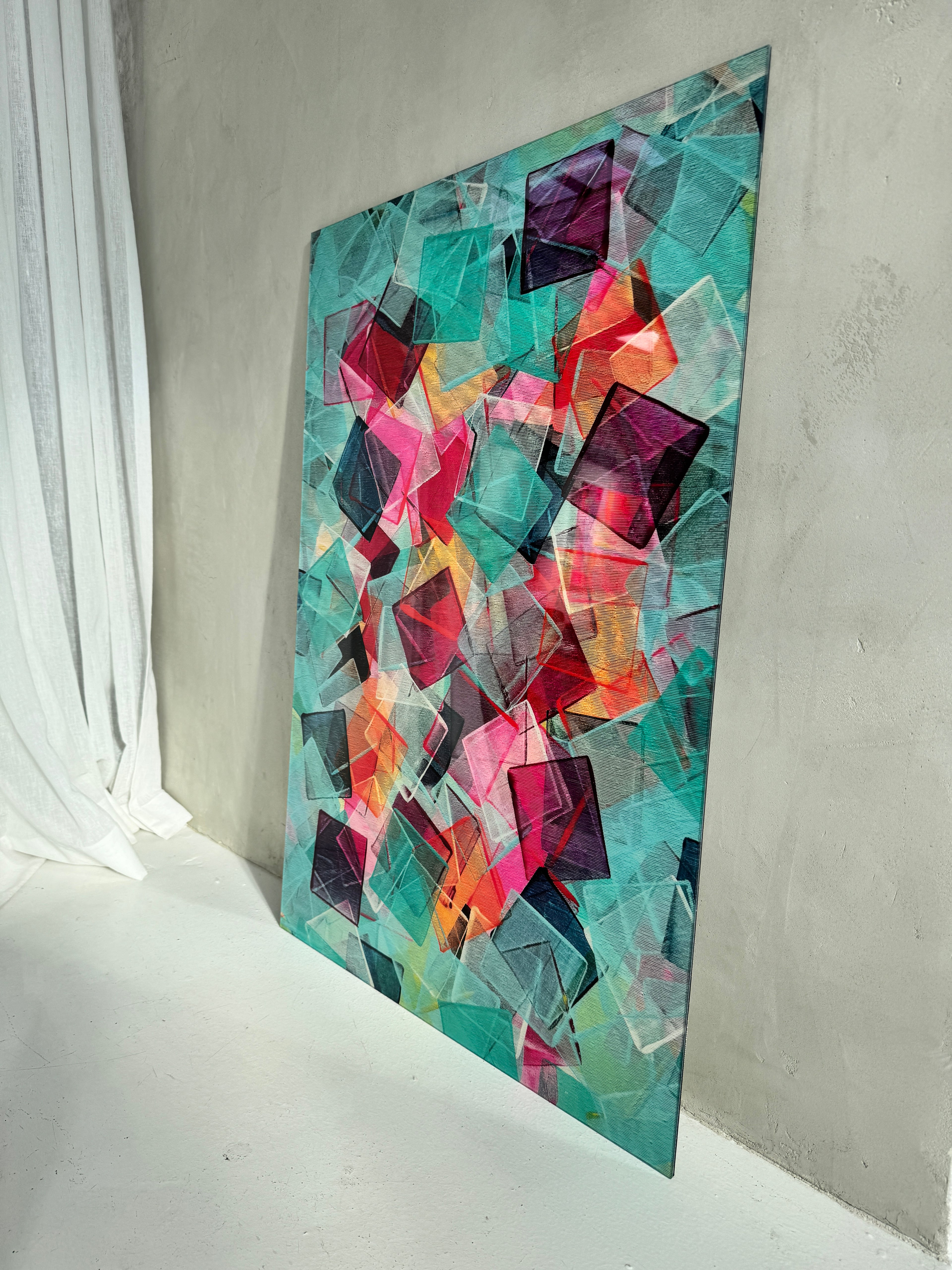 Acrylbild CUBES - midi - Plexiglas Aludibond