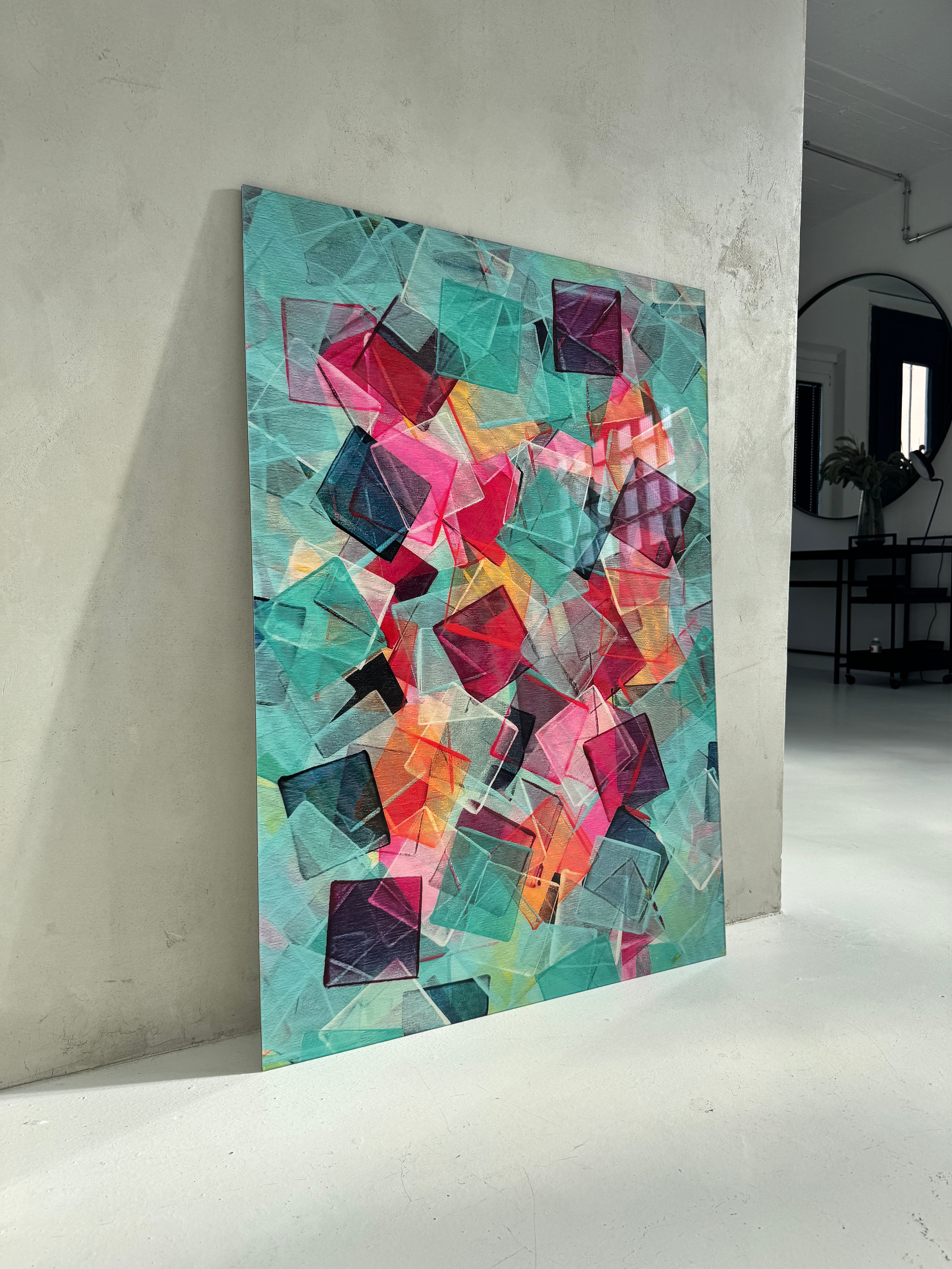 Acrylbild CUBES - midi - Plexiglas Aludibond